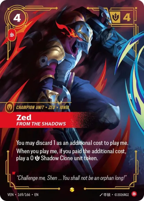 Zed, From the Shadows