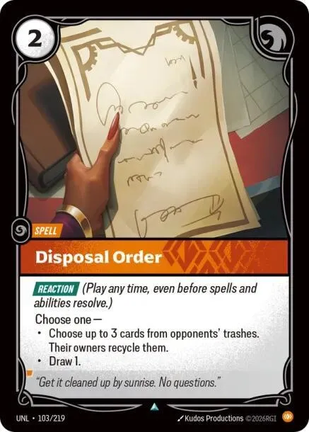 Disposal Order - Foil