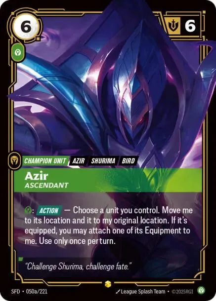 Azir, Ascendant