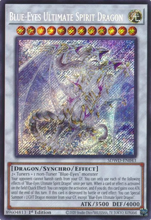 Blue-Eyes Ultimate Spirit Dragon - Secret Rare First Edition
