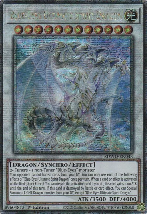 Blue-Eyes Ultimate Spirit Dragon - Quarter Century Secret Rare Un