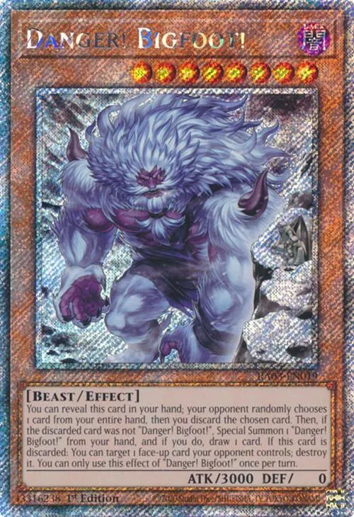 Danger! Bigfoot! - Alternate Art Platinum Secret 