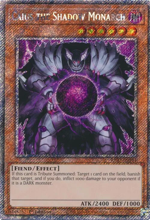 Caius the Shadow Monarch - Platinum Secret Rare