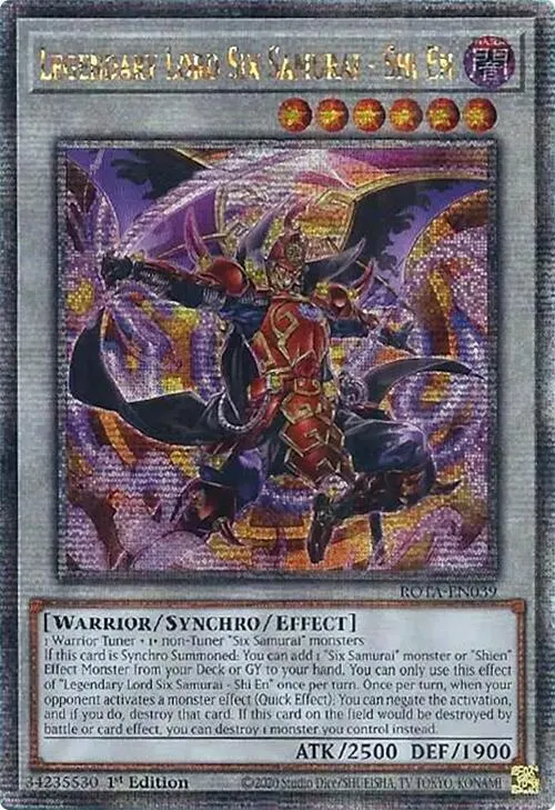 Legendary Lord Six Samurai - Shi En - Quarter Century Secret Rare