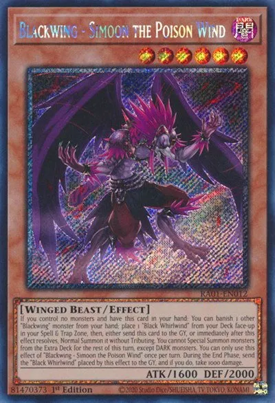 Blackwing - Simoon the Poison Wind - Platinum Secret Rare