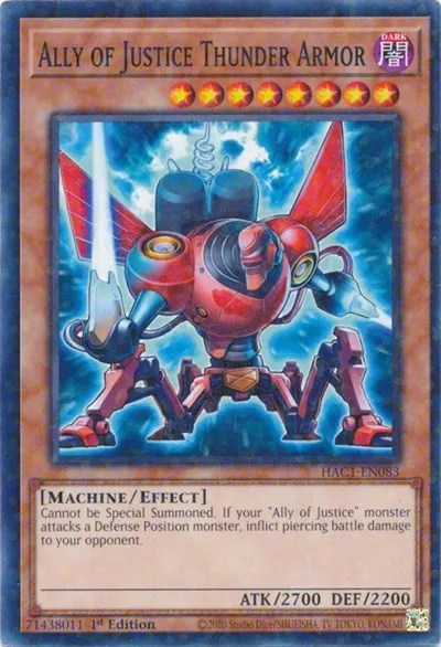 Ally of Justice Thunder Armor - Duel Terminal